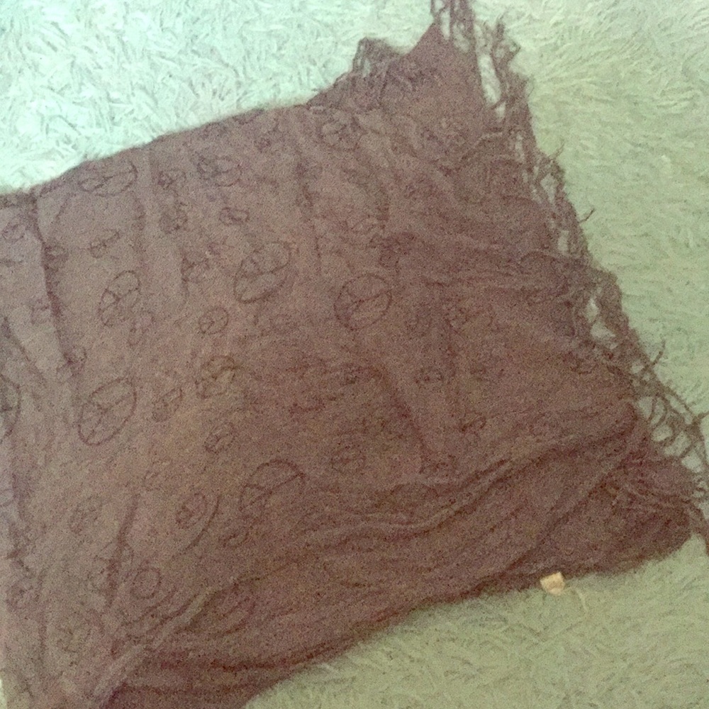 Twos company peace sign scarf
